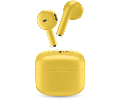 MUSIC SOUND SŁUCHAWKI DOUSZNE TWS CELLULAR LINE SWAG MS Zółte #